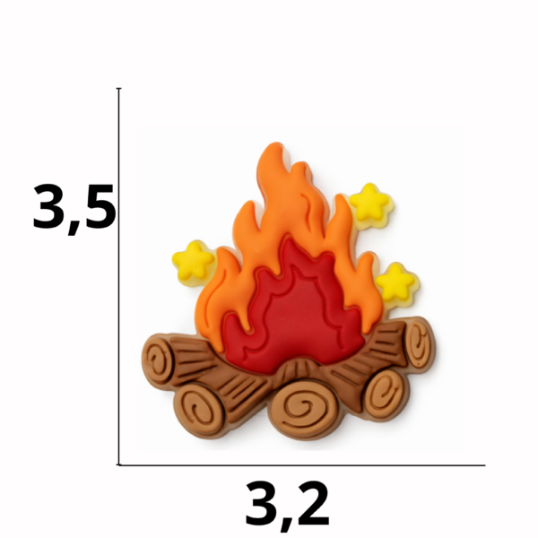 Aplique emborrachado Junino Fogueira tamanho-M com 25 unidades