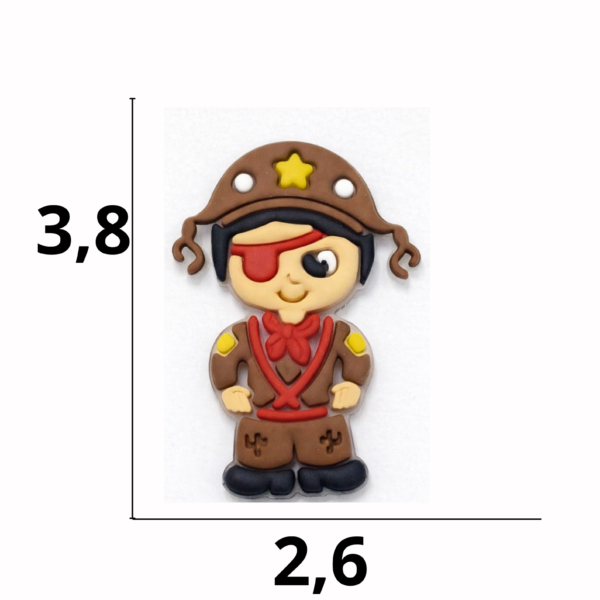 Aplique emborrachado Junino Lampião  tamanho-M com 25 unidades