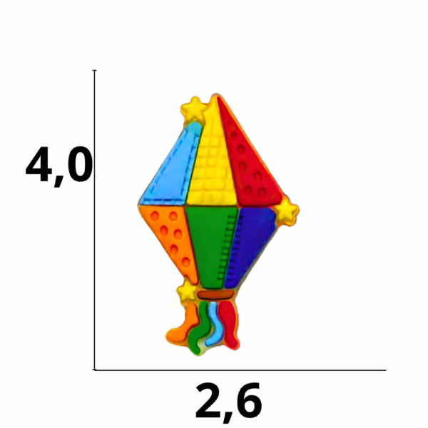 Aplique emborrachado Junino Balão tamanho-M com 25 unidades