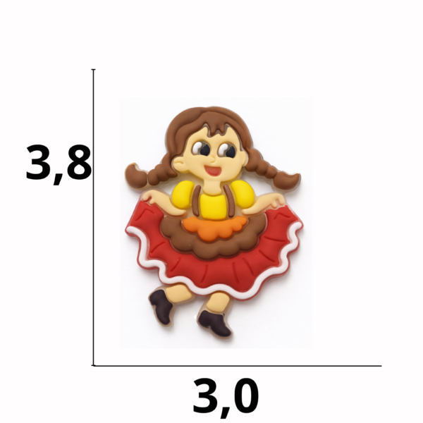 Aplique emborrachado Matutinha  tamanho-M com 25 unidades