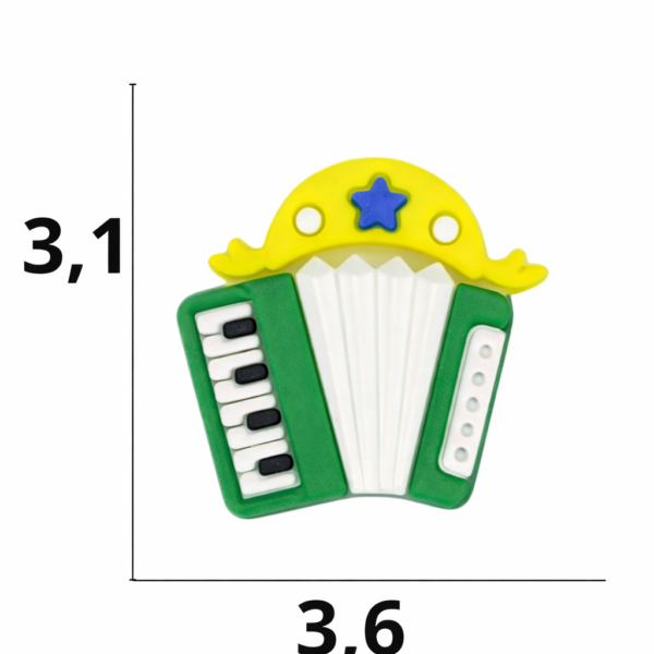 Aplique emborrachado Sanfona Copa  tamanho-M com 25 unidades