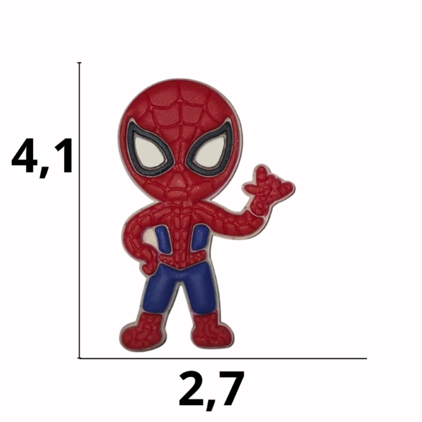 Aplique emborrachado Homem Aranha tamanho-M com 25 unidades