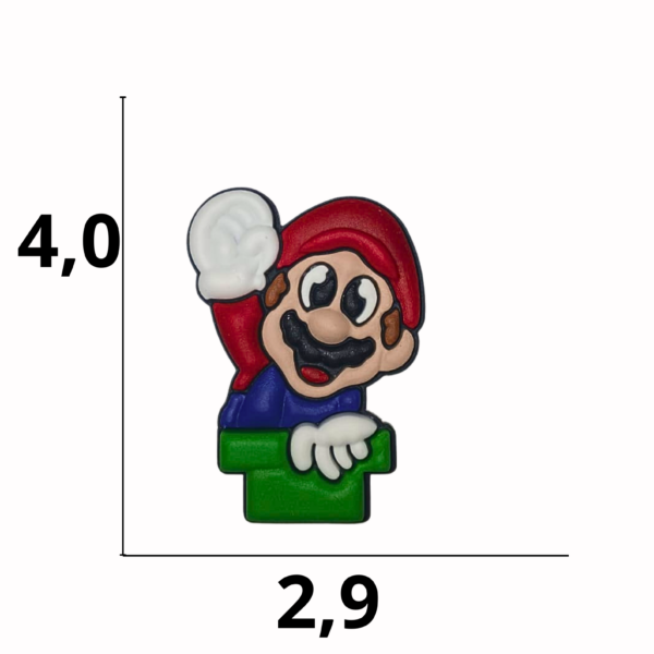 Aplique emborrachado Super Mario  tamanho-M com 25 unidades
