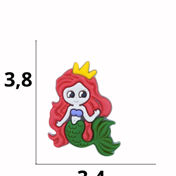 Aplique emborrachado Princesa Ariel  tamanho-M com 25 unidades