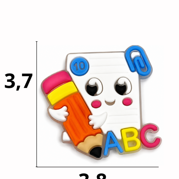 Aplique emborrachado Folha ABC  tamanho-M com 25 unidades