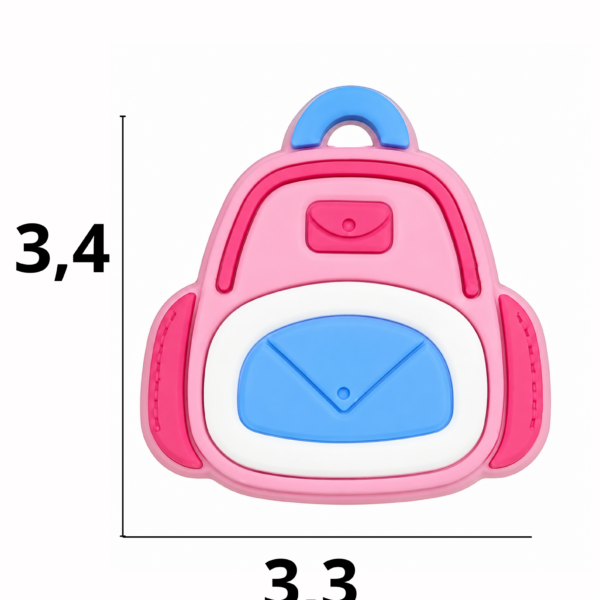 Aplique emborrachado Bolsa ABC Rosa  tamanho-M com 25 unidades