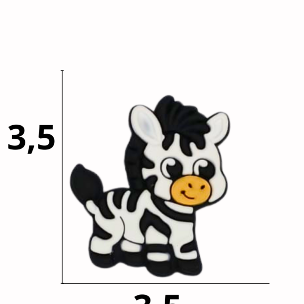 Aplique emborrachado  Zebra   tamanho-M com 25 unidades