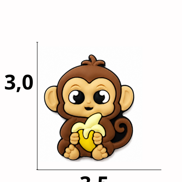 Aplique emborrachado Macaco tamanho-M com 25 unidades