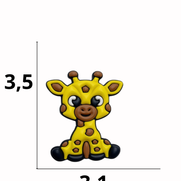 Aplique emborrachado Girafa tamanho-M com 25 unidades