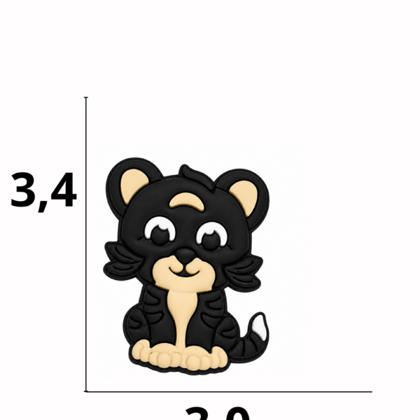 Aplique emborrachado Gatinho preto  tamanho-M com 25 unidades