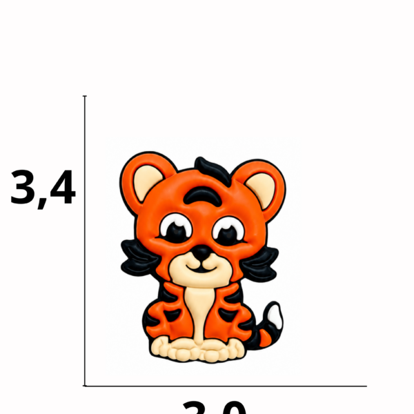Aplique emborrachado Tigre  tamanho-M com 25 unidades
