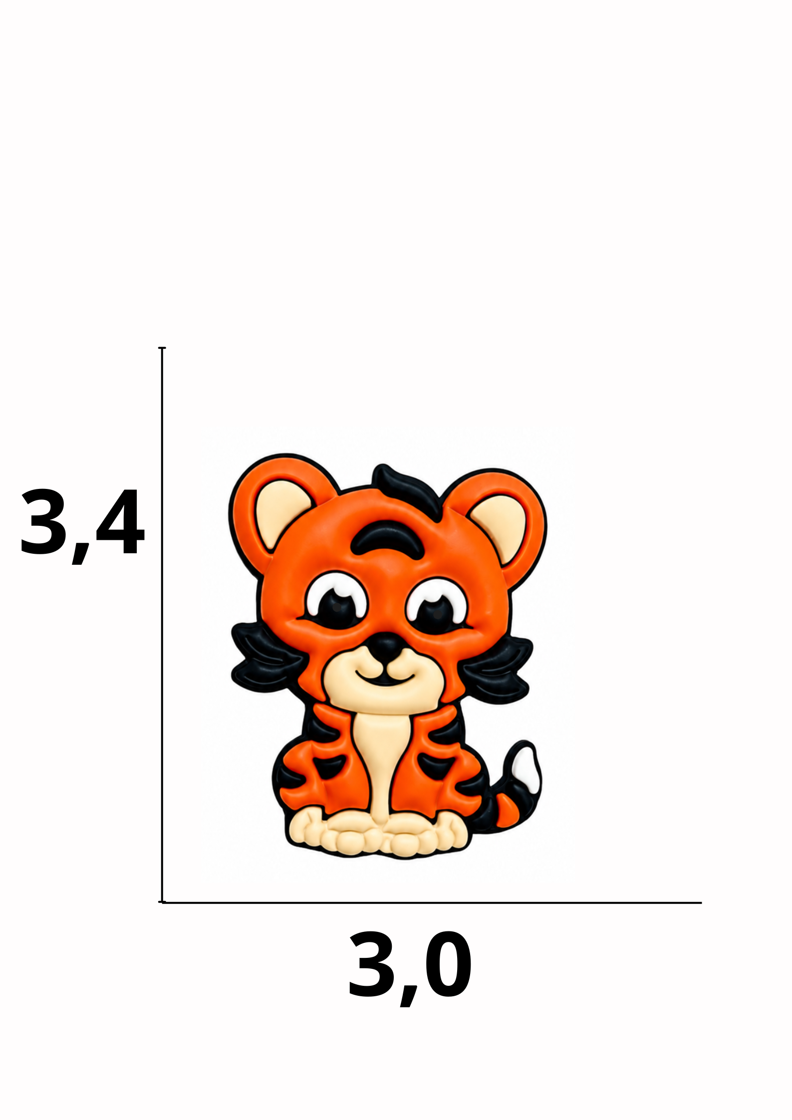 catálogo nacional (2).pdf - 2026-06-30T113150.521 Aplique emborrachado Tigre tamanho-M com 25 unidades - Imagem 1