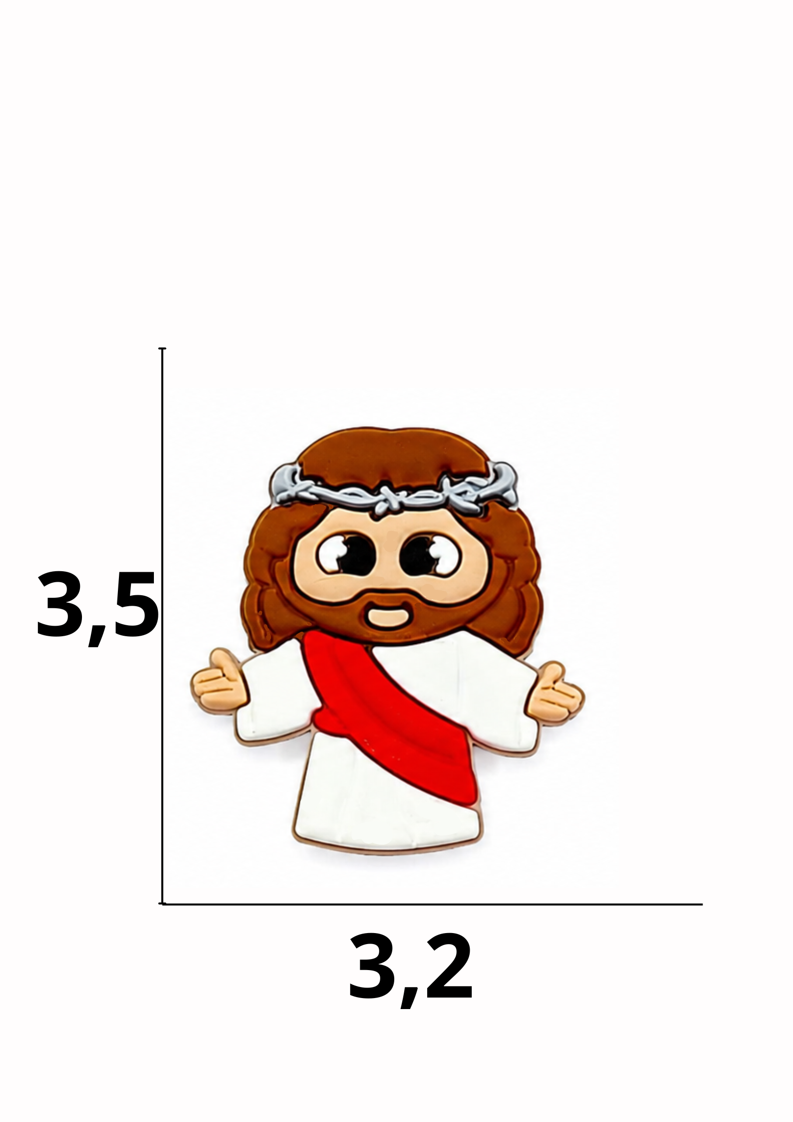catálogo nacional (2).pdf - 2026-07-10T111146.031 Aplique emborrachado Religioso Jesus tamanho-M com 25 unidades - Imagem 1