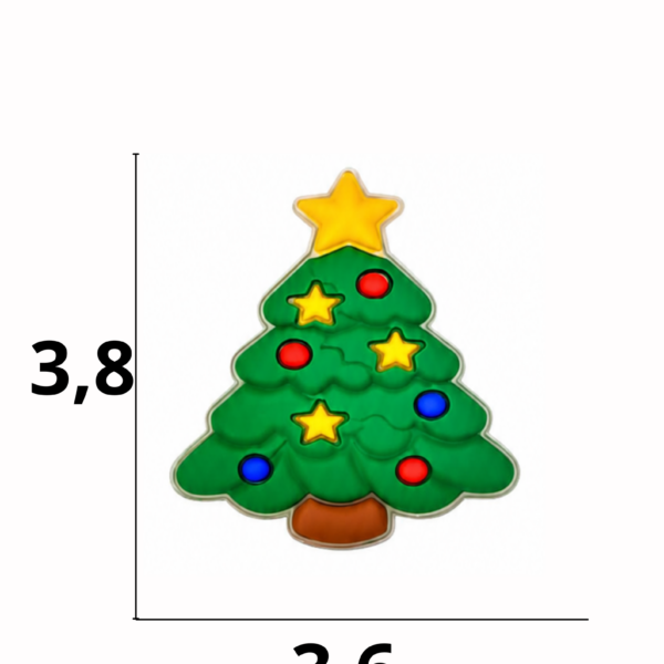 Aplique emborrachado Árvore de Natal tamanho-M com 25 unidades