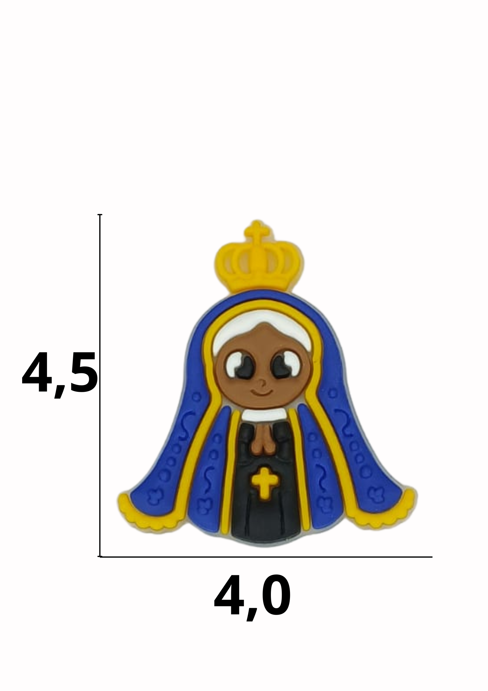 catálogo nacional (2).pdf - 2026-07-24T151924.923 Aplique emborrachado Religioso Nossa Senhora Aparecida tamanho-M com 25 unidades - Imagem 1
