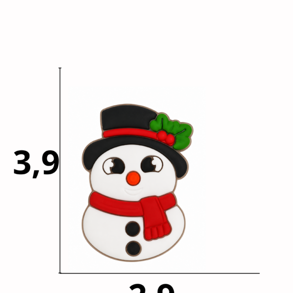 Aplique emborrachado Boneco de Neve tamanho-M com 25 unidades